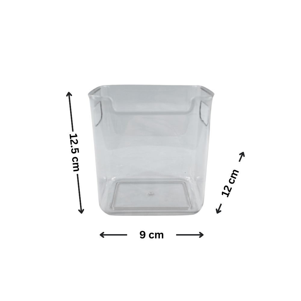 XS Clear Laundry Storage Tub – 12cm Stackable Box-1