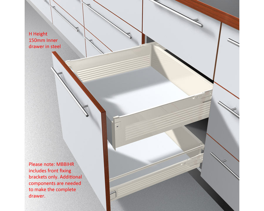 Blum METABOX Front Fixing Bracket, H Height, For INNER Drawer. Right Hand ZIF.3050 by W&B