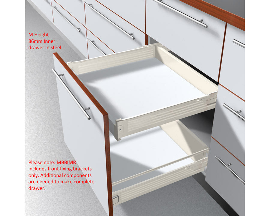Blum METABOX Front Fixing Bracket, M Height, For INNER Drawer. Right Hand by W&B
