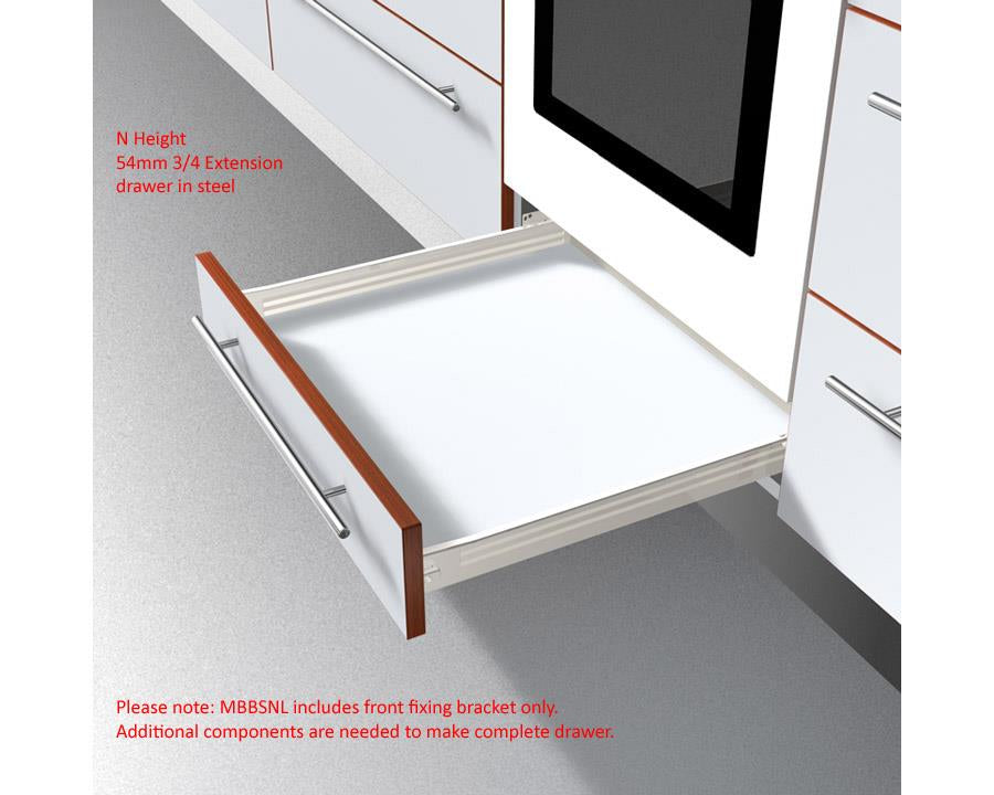 Blum METABOX Front Fixing Bracket, N Height Screw-On. Left Hand by W&B