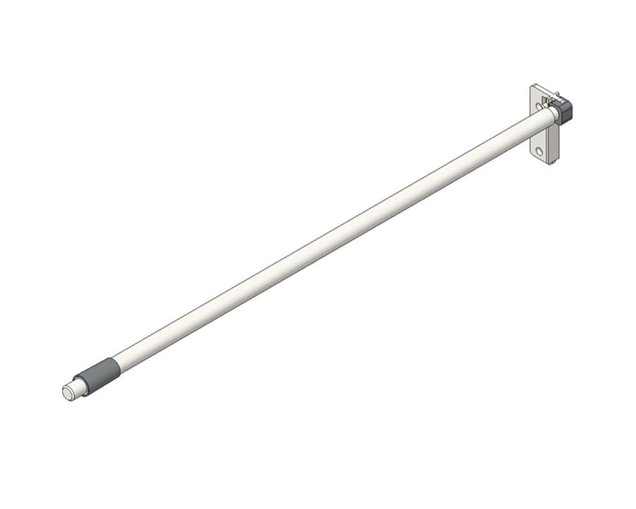Blum METABOX Longside Gallery Rail In Cream. Size: 400mm. Includes: 2 Gallery Rods And 2 Gallery Back Fixings ZRE.371S.ID by W&B