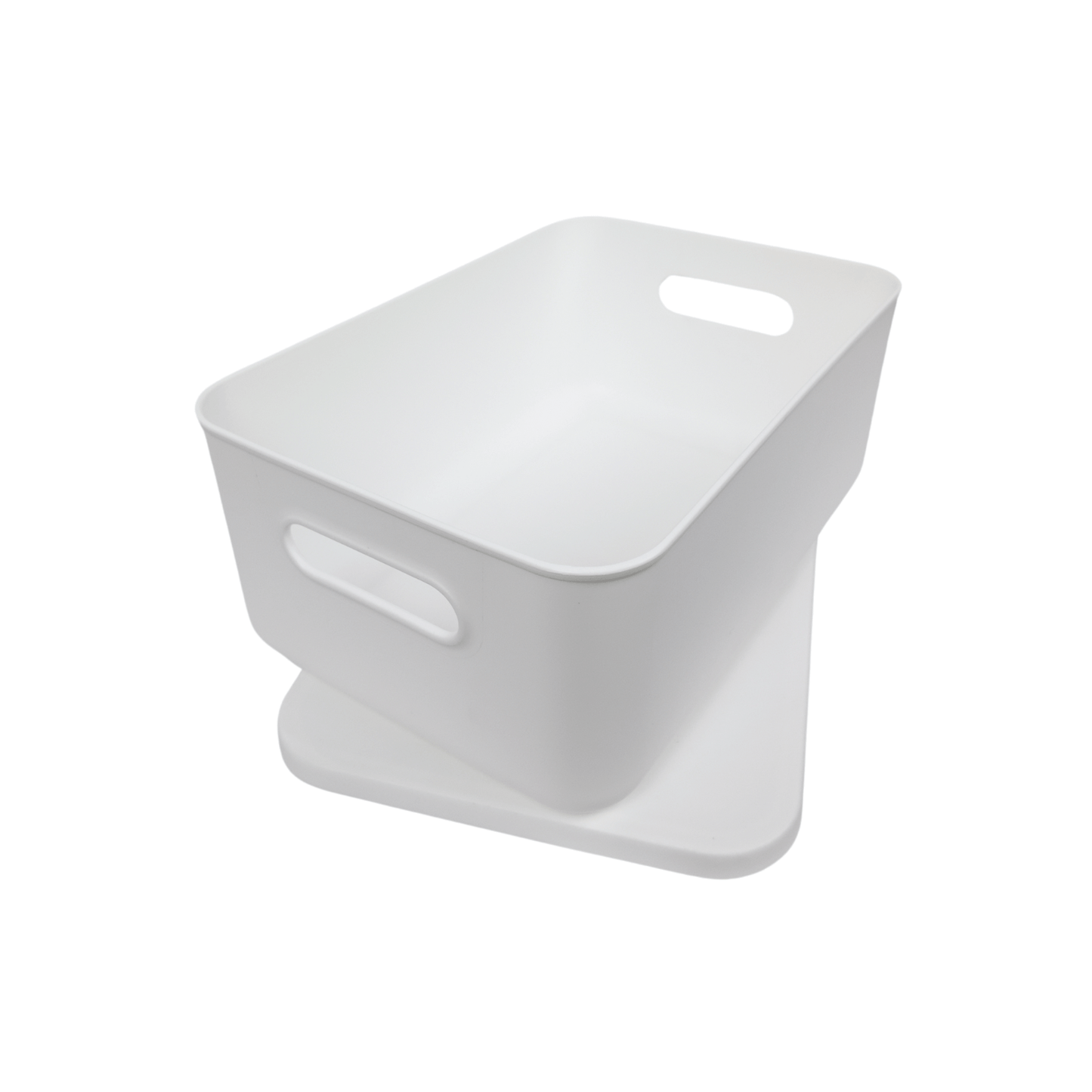Medium White Storage Tub with Lid-2