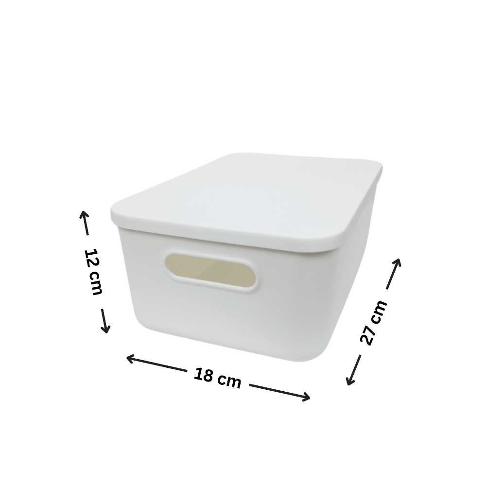 12-Pack White Storage Tubs with Lids-4