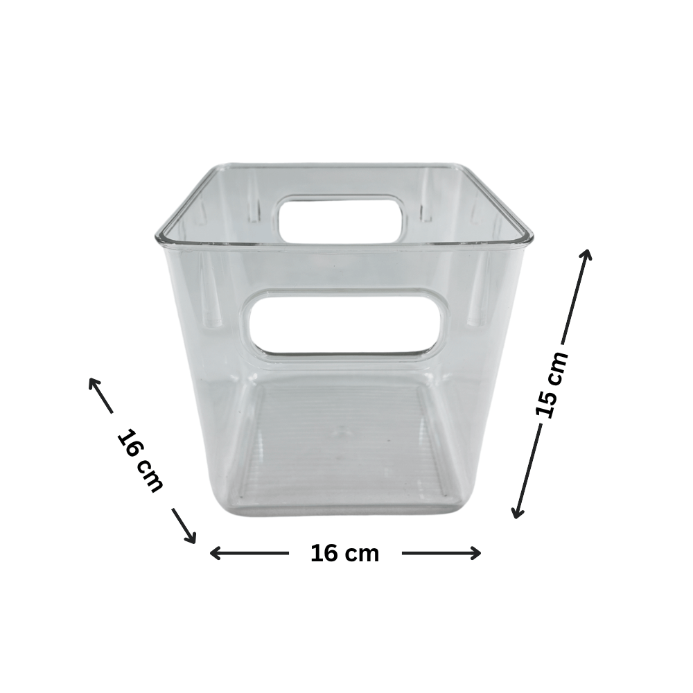 Medium Under-Sink Tub – Clear, Stackable Organiser-1