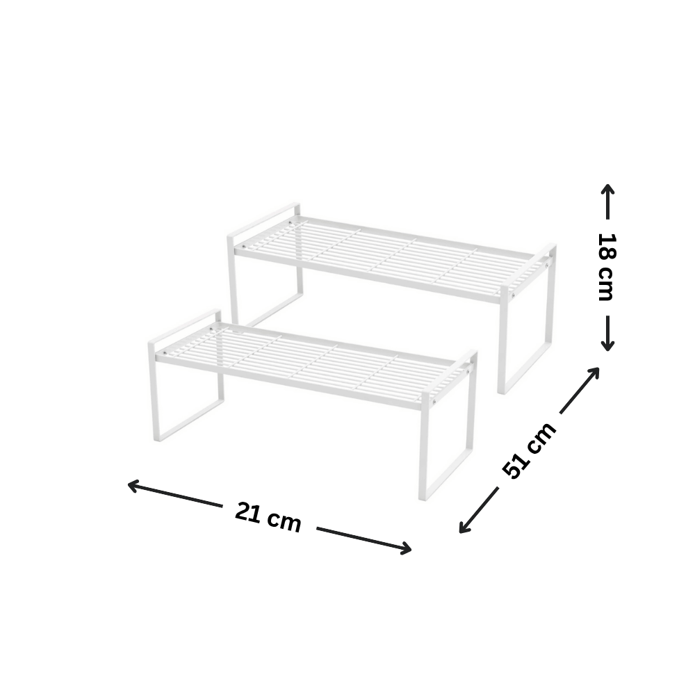 Metal Under Sink Shelf – White-1