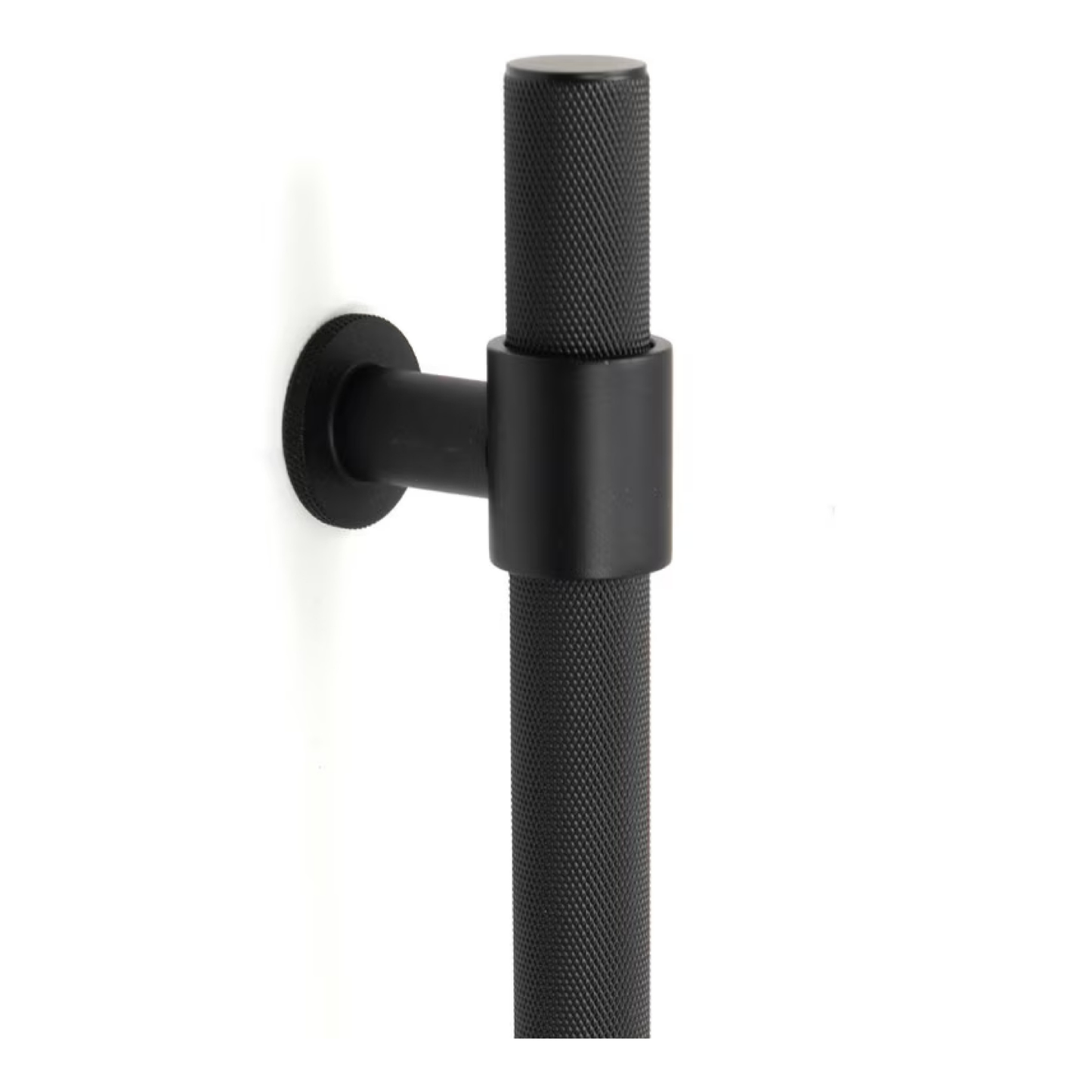Momo Belgravia knurled solid brass cabinet handle with textured grip, modern luxury kitchen drawer and cupboard pull