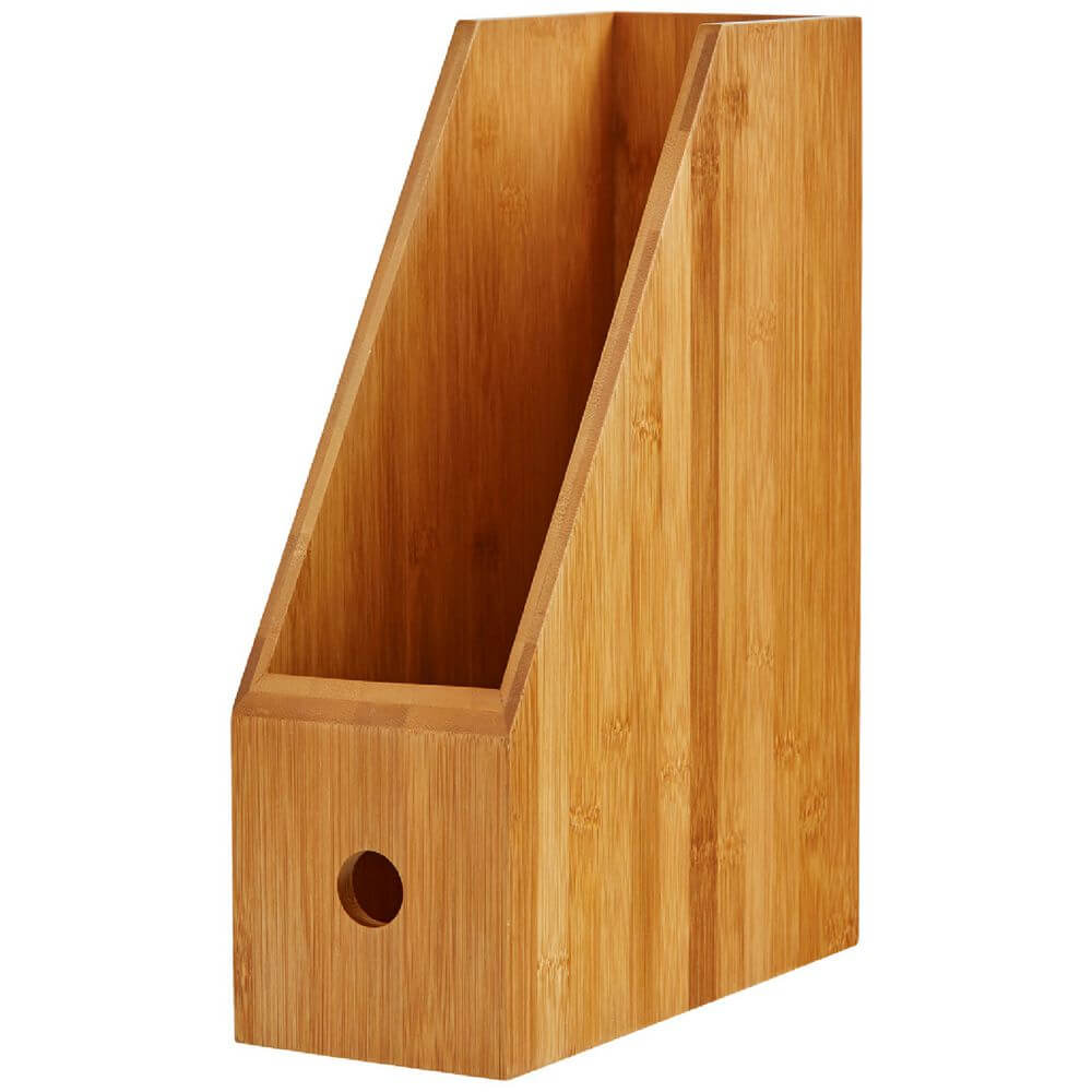 Bamboo Magazine Holder for Organised Storage-3