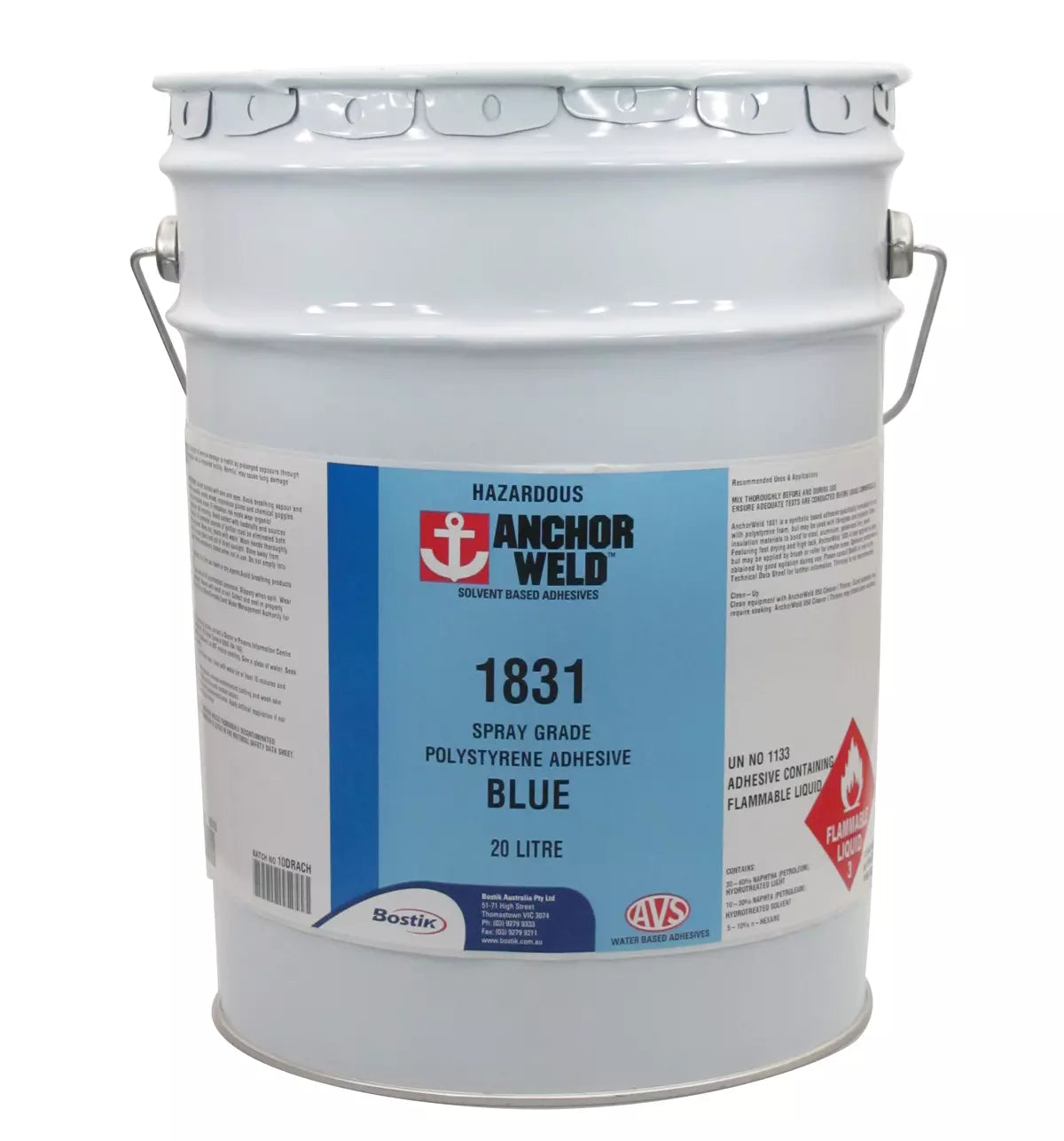 ANCHORWELD ADHESIVE 1831 SPRAY CONTACT SCRAPER BLUE 20 LITRE