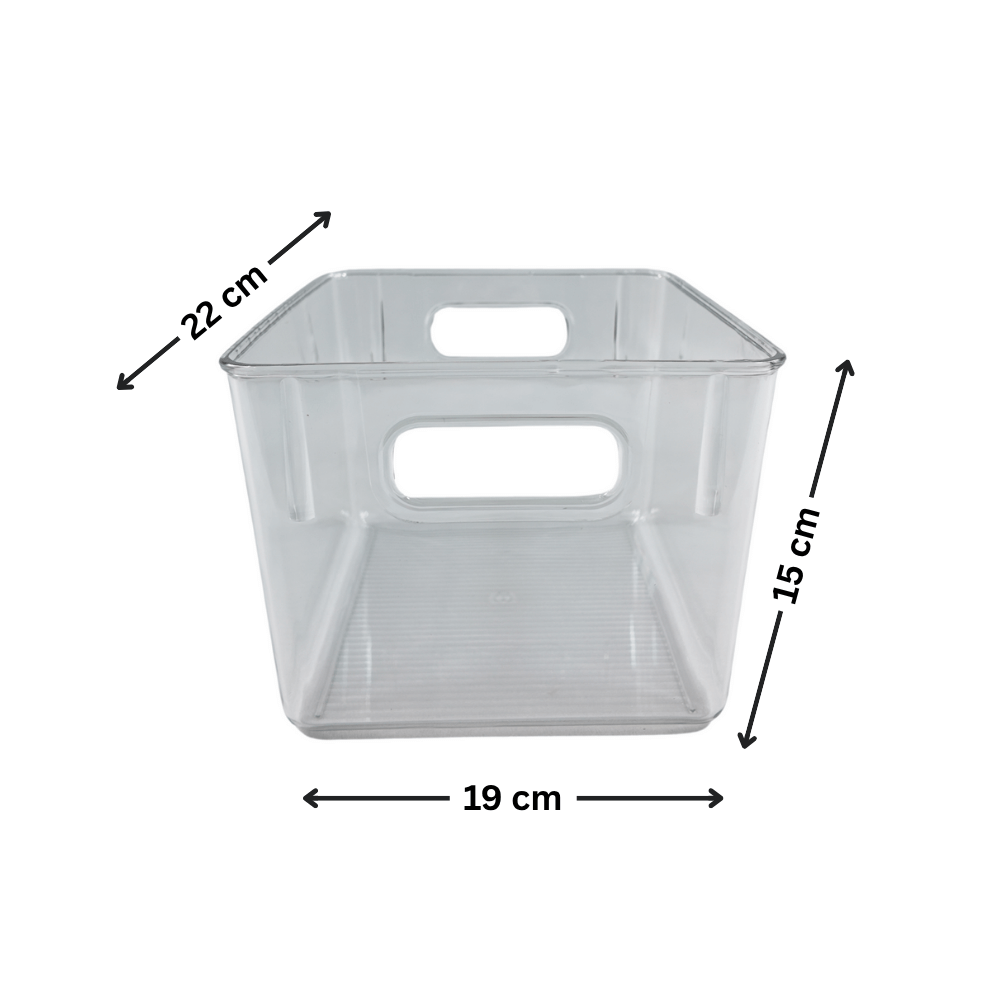 Large Pantry Clear Storage Tub – Stackable & Durable-1