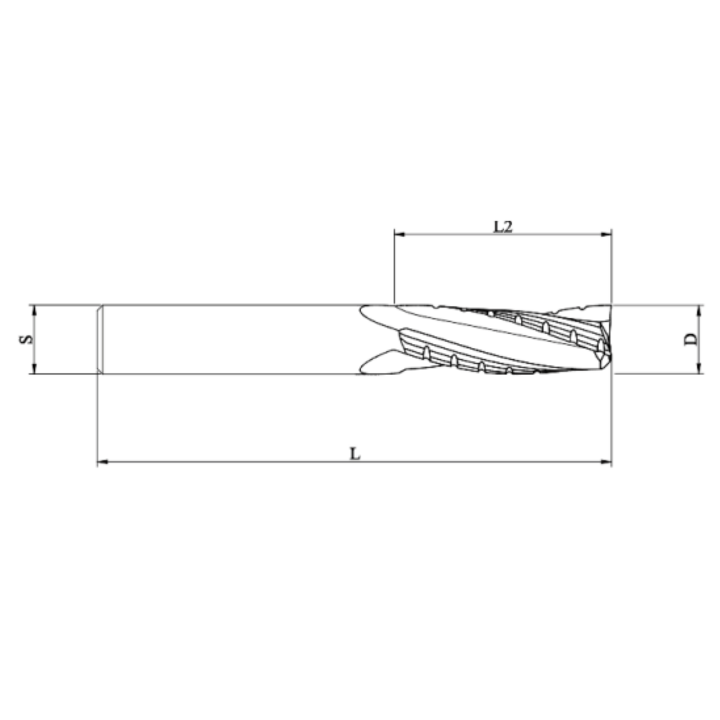 3-flute chip breaker spiral 25mm D x 75mm L2 for efficient chip control and smooth cutting of wood, MDF, and composite materials; durable CNC milling tool