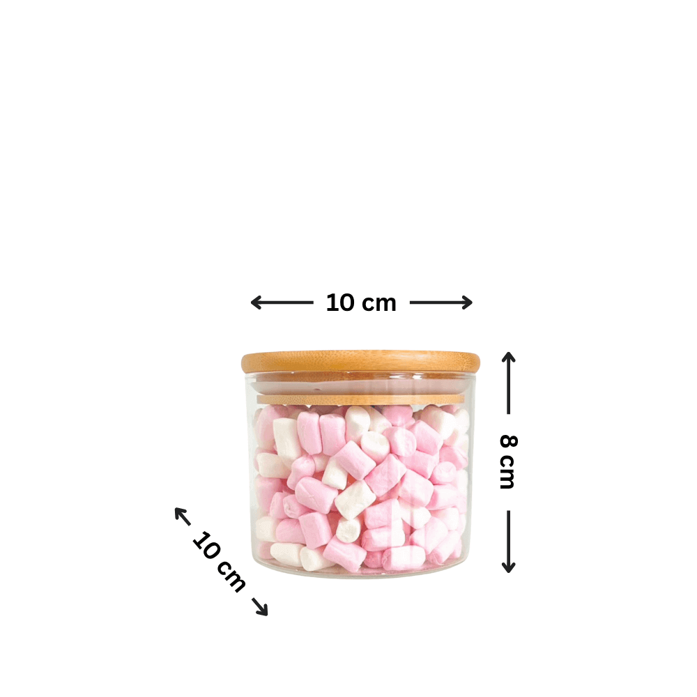 Round Bamboo Glass Pantry Container Set – 35 Pack-4