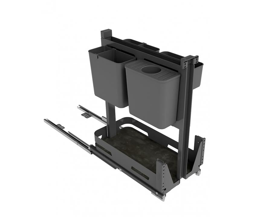 SIGE Materia Pull Out Organiser in Orion Grey | 300mm carcase | 260mm W 495mm D 574mm H | Weight Capacity: 30kg