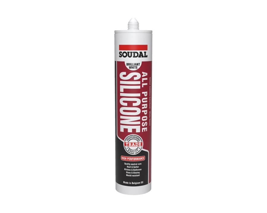 Soudal All Purpose Silicone - Brilliant White 300ml (Colorbond White Haven) by W&B