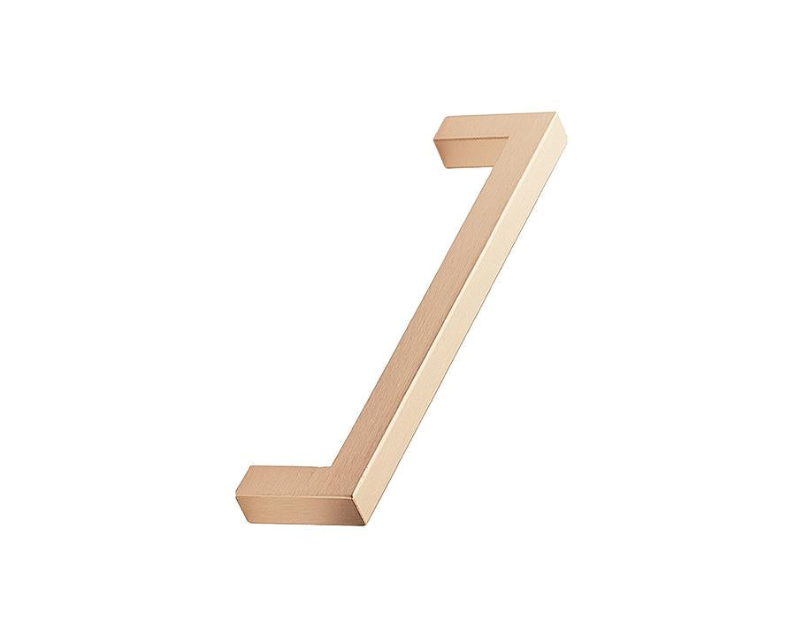 Furnipart Square Handle. Finish: Brushed Brass. Length: 138mm