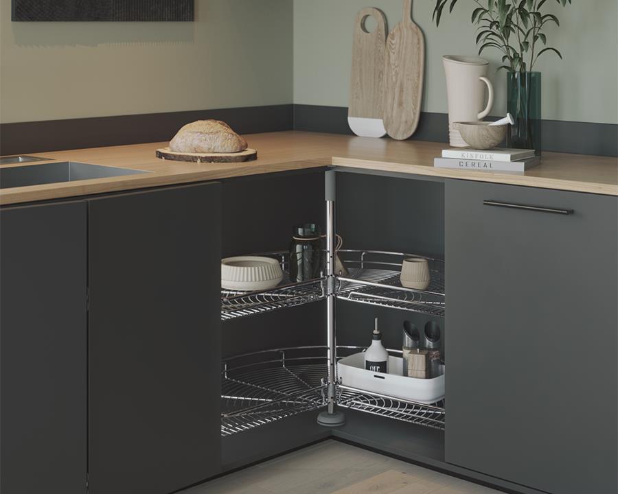 SIGE Valore 3/4 Carousel System | Includes 2 Shelves | 900mm Carcase