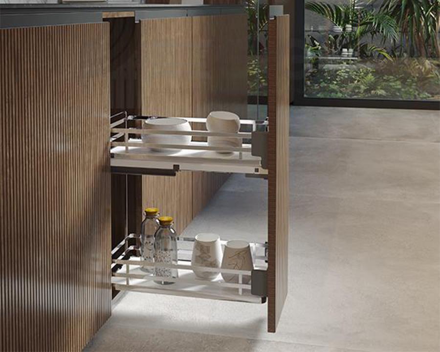 SIGE™ Bottom Mount Soft Close Bottle Rack. For 300mm Carcase