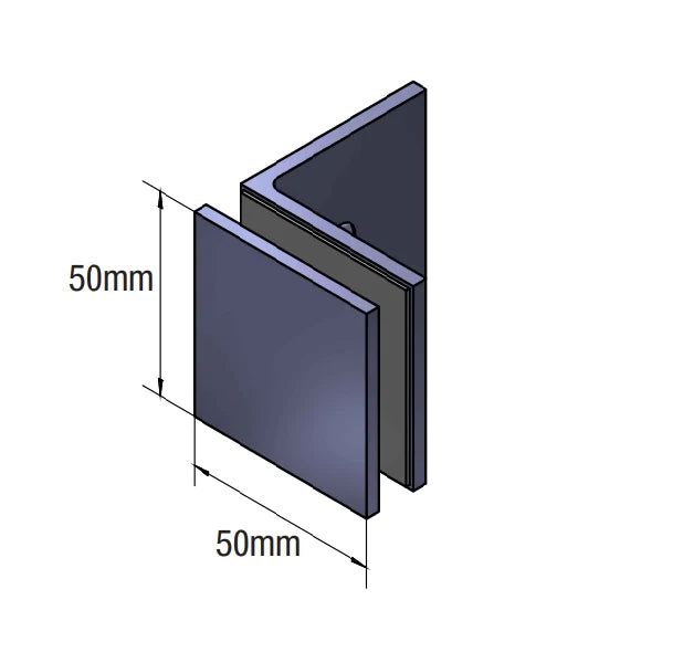 Wall to Glass Shower Screen Bracket Brushed Brass