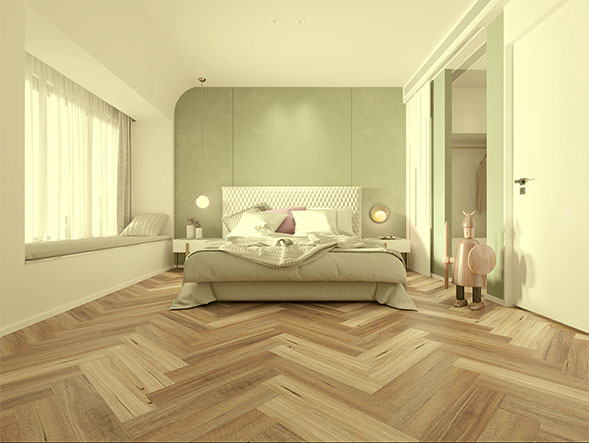 Australian Spotted Gum | Herringbone Hybrid Flooring | 8mm