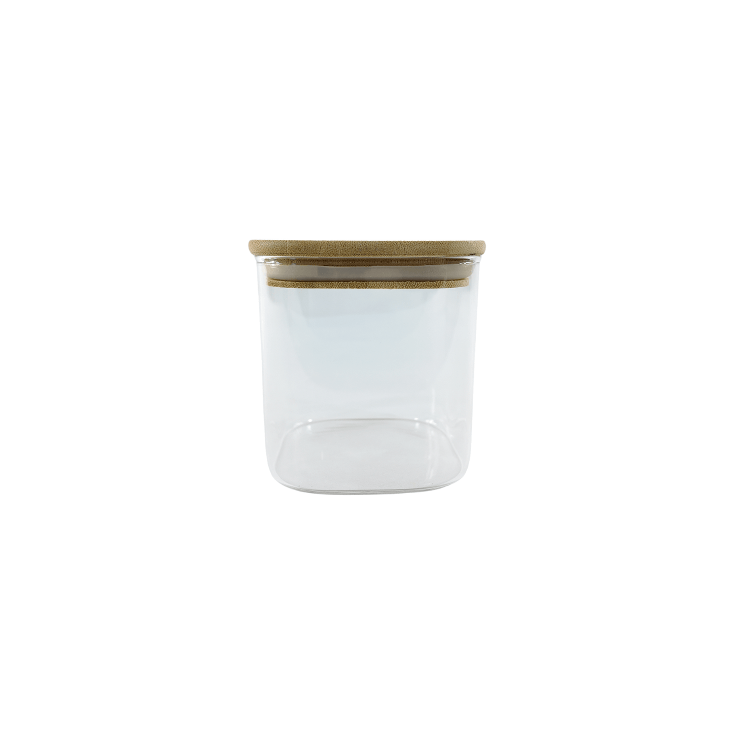 Square Glass Jar with Bamboo Lid – 750ml Pantry Storage-2