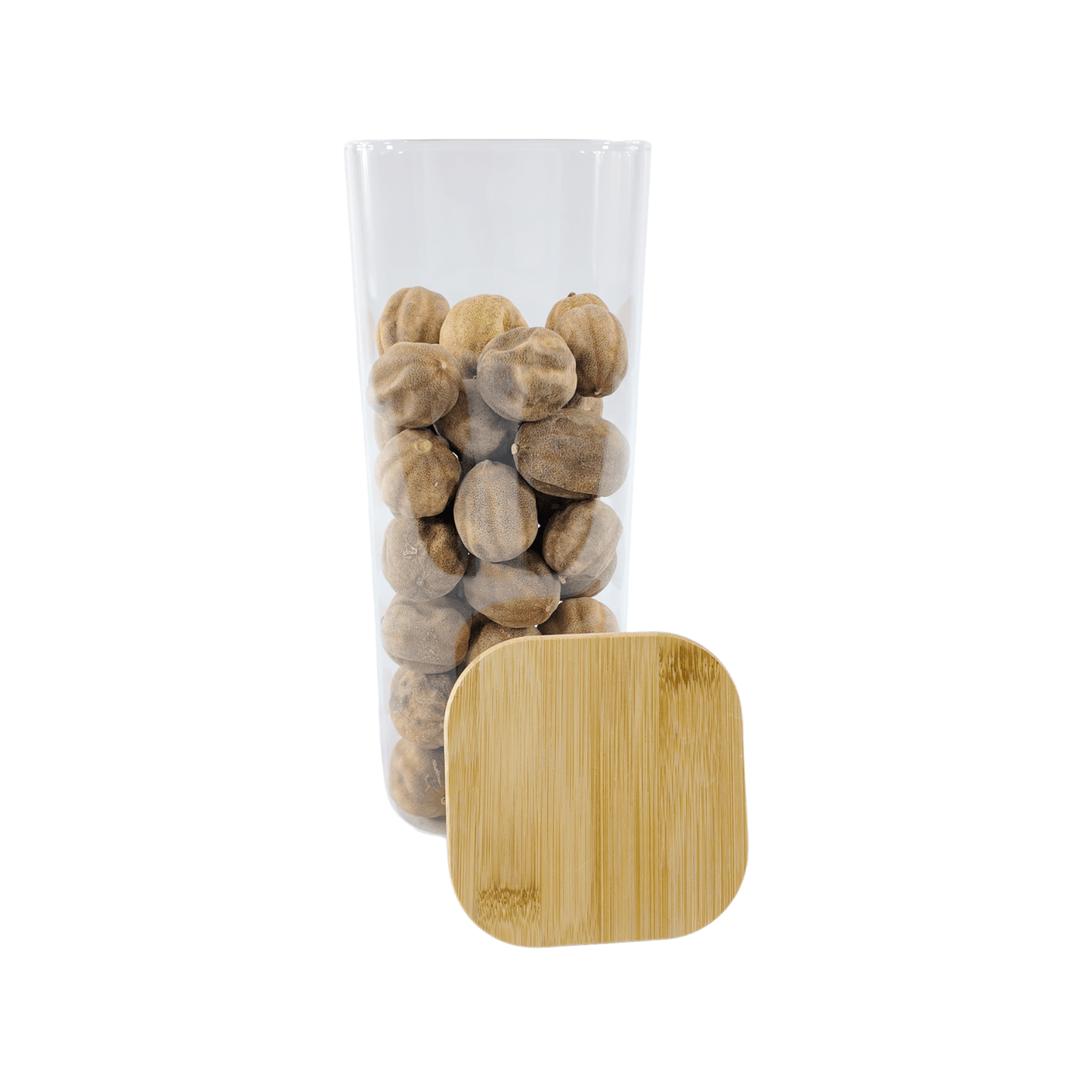 Square Glass Jar with Bamboo Lid – 1500ml Pantry Storage-3