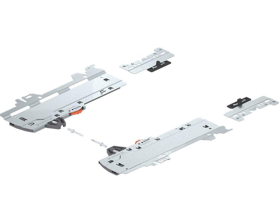 Blum TIP-ON BLUMOTION set (unit and latch) for MERIVOBOX. For 350 – 600mm NL runners. Type L3. Total weight of pull out 15 - 40kg. by W&B