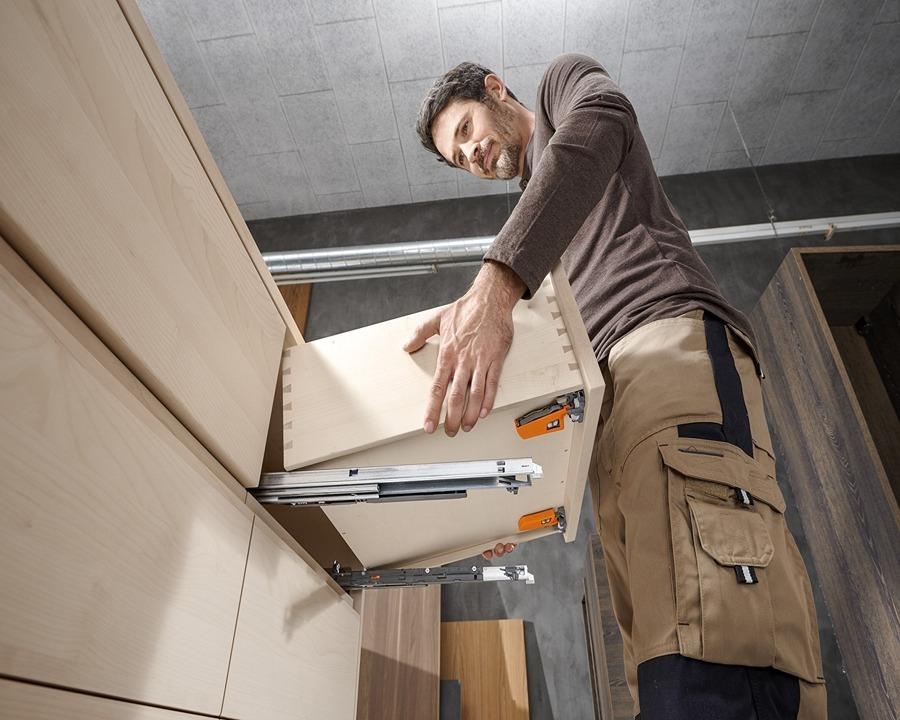 Blum MOVENTO Locking Device Right in Orange by W&B