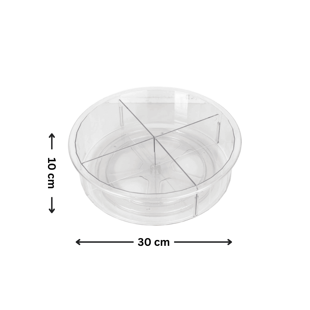 Tall Round Clear Rotating Tray - Lazy Susan-1