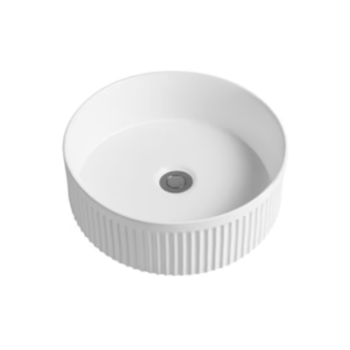 Imperial Fluted Wash Basin | Matte White | 410MM