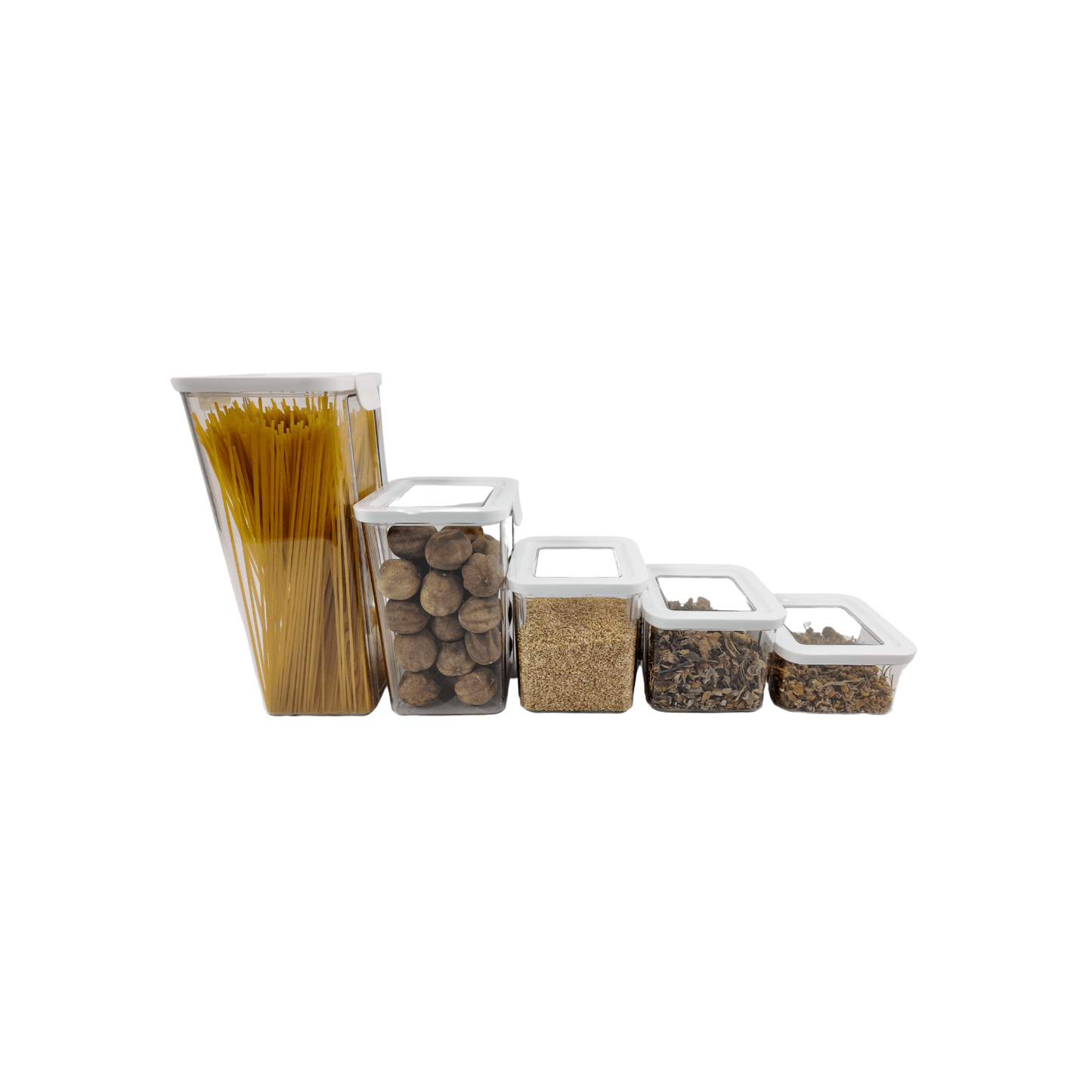White Airtight Container with Side Clips – 600ml-4