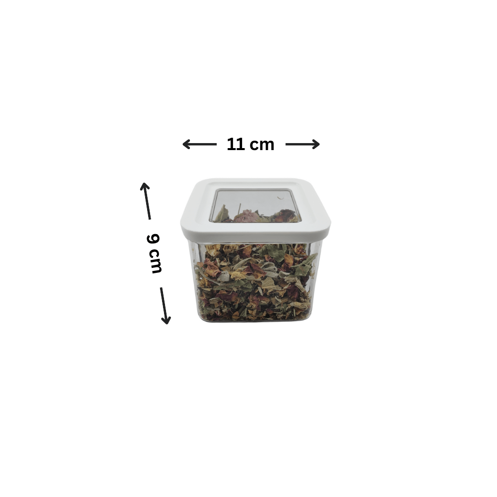 White Airtight Container with Side Clips – 600ml-1