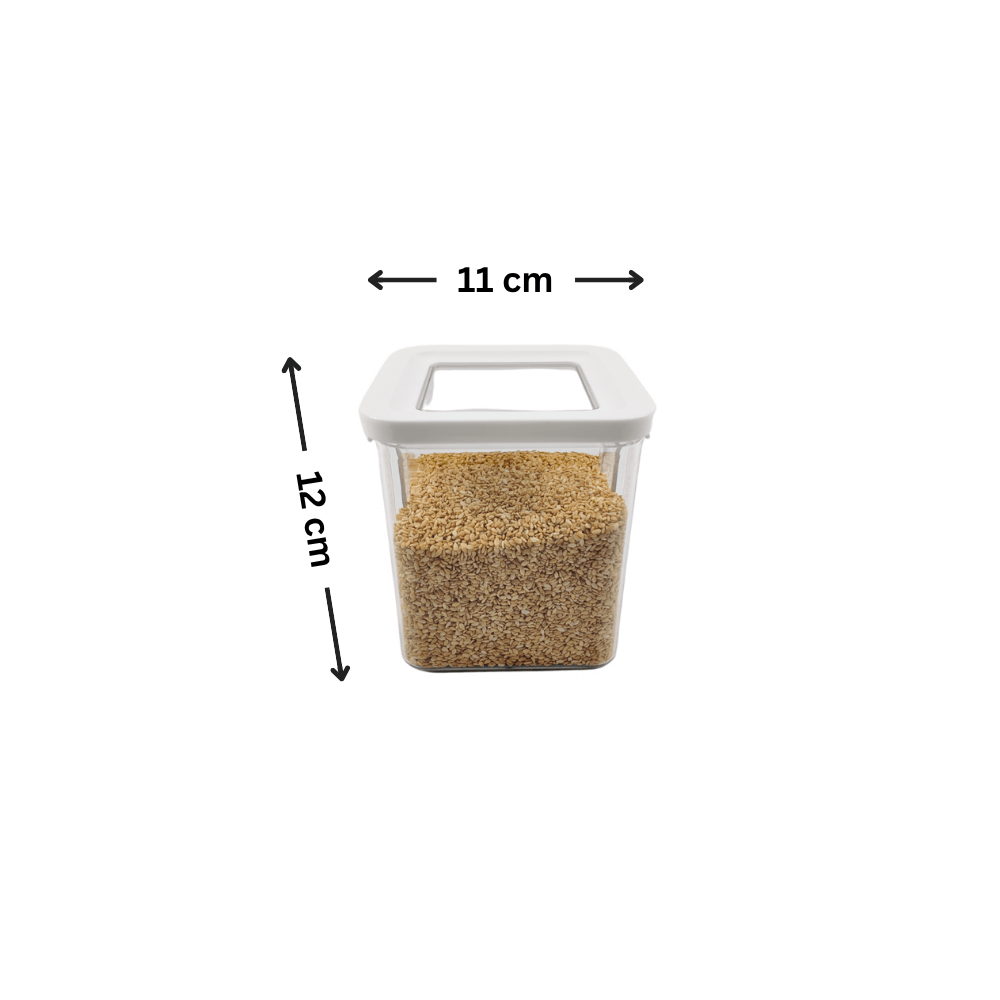 White Airtight Container with Side Clips – 900ml-1