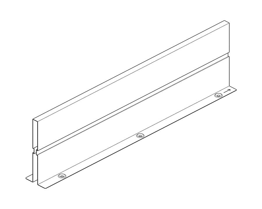Blum TANDEMBOX antaro Lateral Dividing Wall 450mm Silk White by W&B