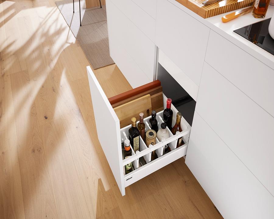 Blum ORGA-LINE Drawer Insert Bottle Rack. Size: 474mm X 216mm In Stainless Steel by W&B