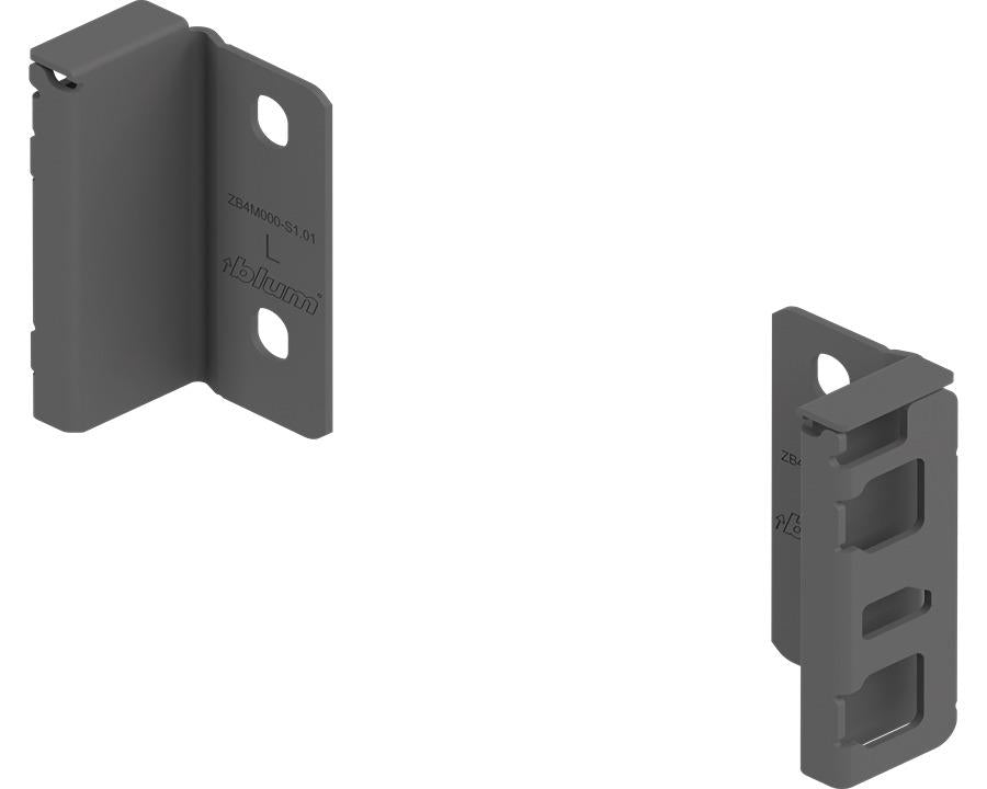 Blum MERIVOBOX Back Fixing Bracket Set N Height Orion Grey ZB4N000S by W&B