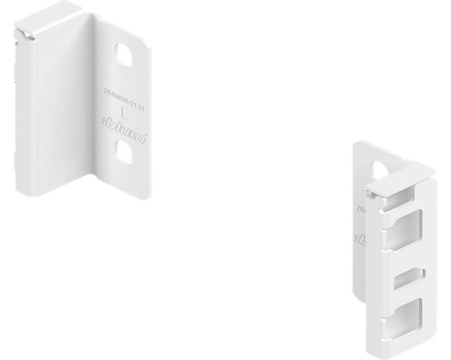 Blum MERIVOBOX Back Fixing Bracket Set M Height Silk White ZB4M000S by W&B