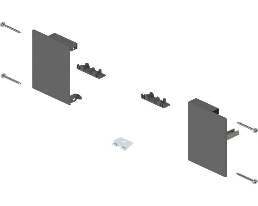 Blum MERIVOBOX Inner Drawer M Height Front Fixing Brackets Orion Grey by W&B