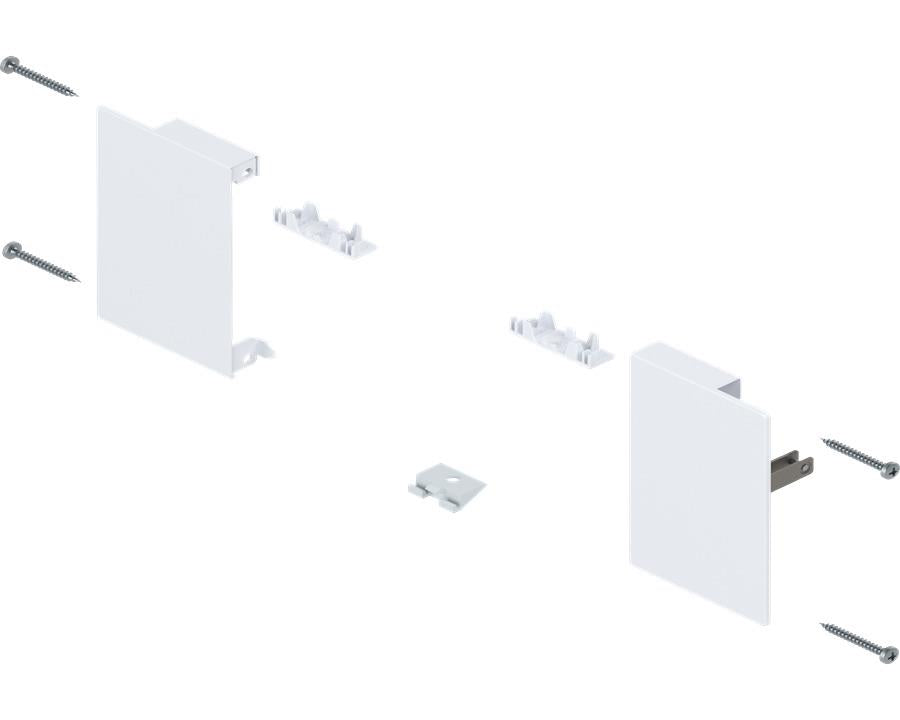 Blum MERIVOBOX Inner Drawer M Height Front Fixing Brackets Silk White by W&B