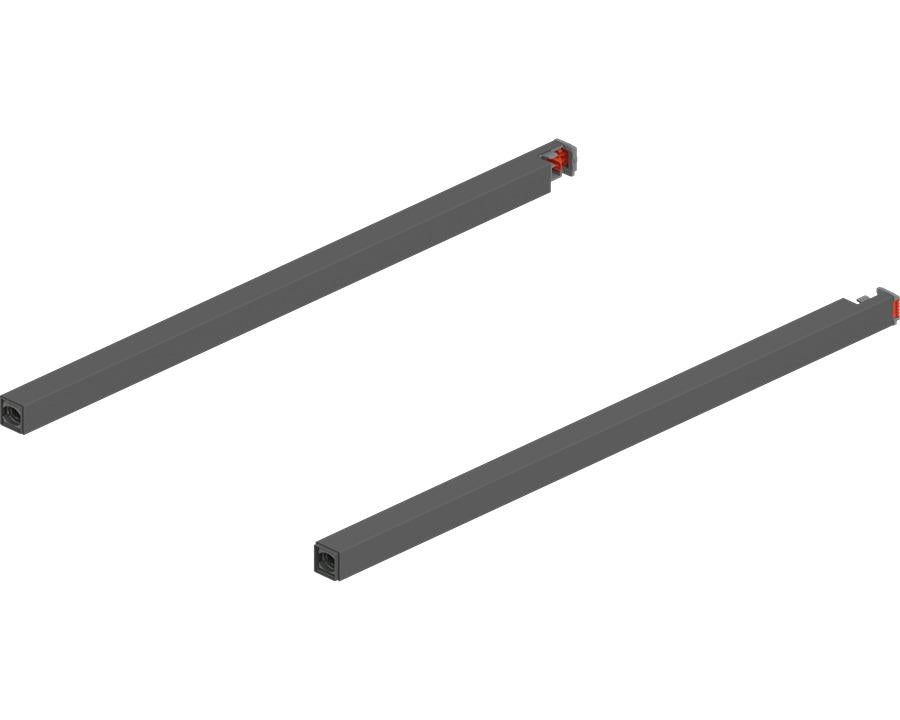 Blum MERIVOBOX Gallery Rail Set for High Fronted Drawers 350mm Orion Grey by W&B