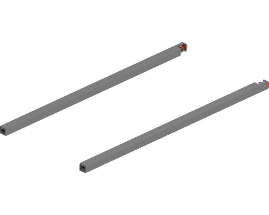 Blum MERIVOBOX Gallery Rail Set for High Fronted Drawers 450mm Indium Grey by W&B