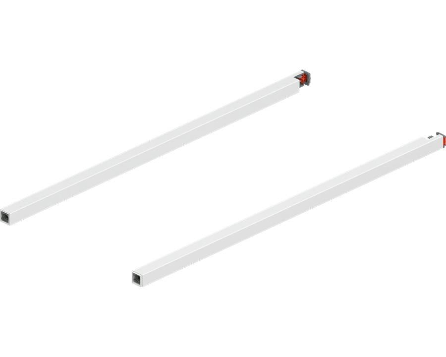 Blum MERIVOBOX Gallery Rail Set for High Fronted Drawers 450mm Silk White by W&B