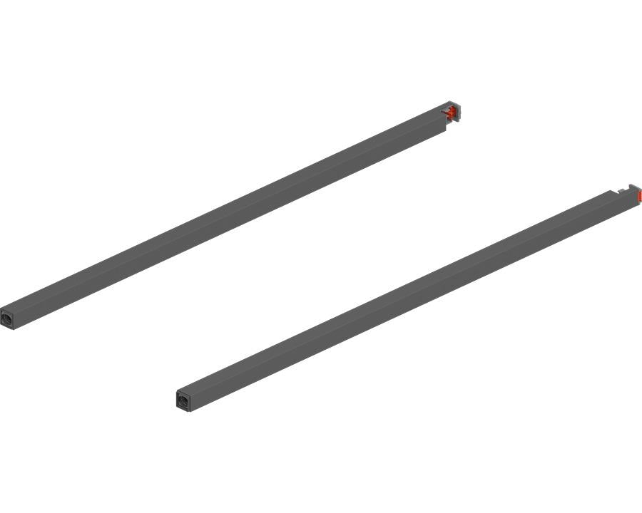 Blum MERIVOBOX Gallery Rail Set for High Fronted Drawers 500mm Orion Grey by W&B