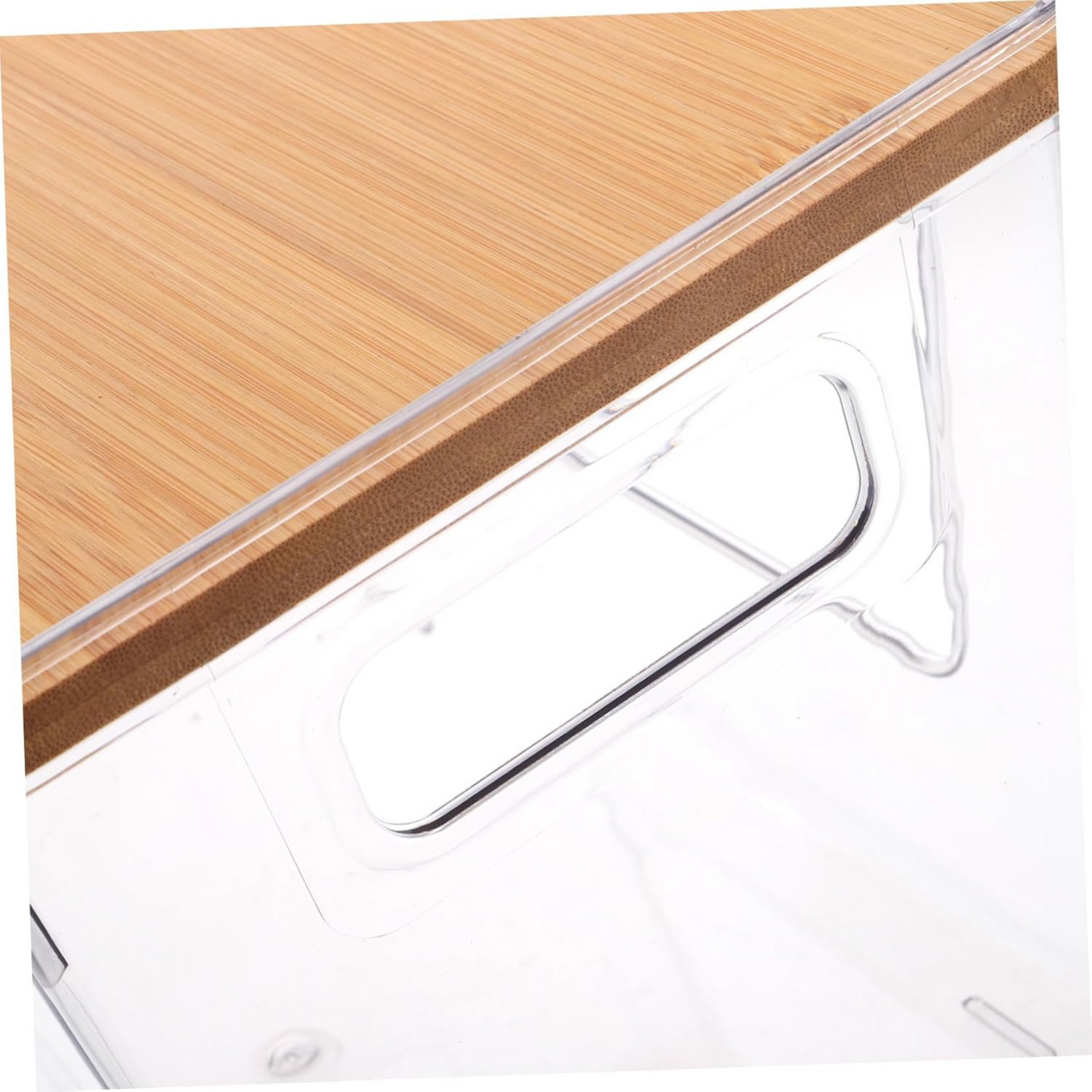 Clear Storage Container with Bamboo Lid – 29cm-2