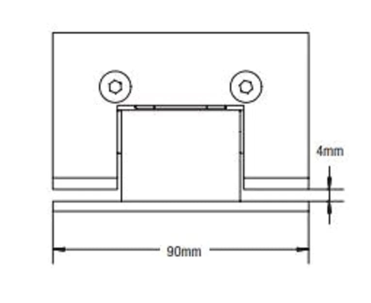 Wall to Glass Offset Shower Screen Hinge Chrome