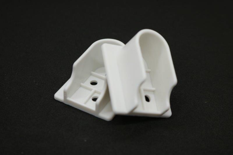 White Plastic U Flange 16mm - Imperial Glass and Timber