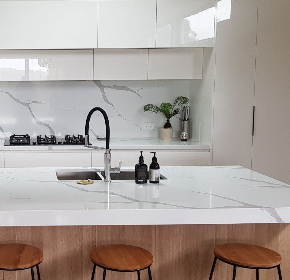 Calacutta Primo Quartz Stone - Natural Quartz range $$$$ - Imperial Glass and Timber