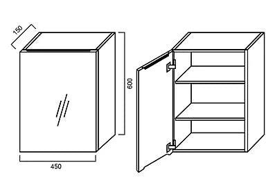 Pencil-Edged Shaving Cabinet 450x600mm - Imperial Glass and Timber