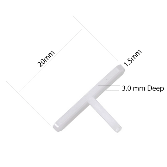 1.5mm T-shaped tile spacers for accurate tile alignment and consistent grout lines