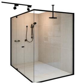 Pivot Door | L Shape | Semi Frameless Shower Screen | 1000 x 1000mm