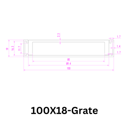 Aluminium Tile Insert Grate | Brushed Black