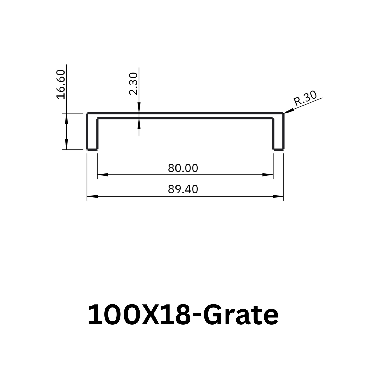 Aluminium Grate Drainer | Brushed Silver